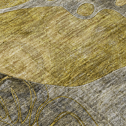 Tapis Chantille moderne à motif floral lavable en machine pour intérieur/extérieur