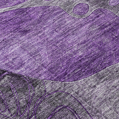 Tapis Chantille moderne à motif floral lavable en machine pour intérieur/extérieur