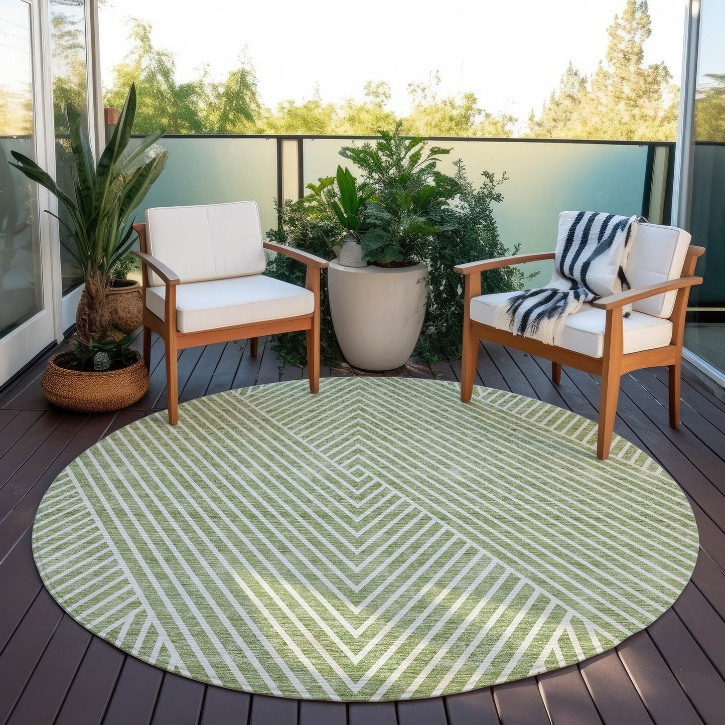 Tapis Chantille géométrique moderne lavable en machine pour intérieur/extérieur