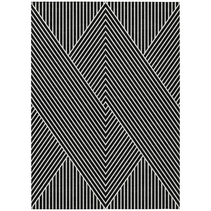 Tapis Chantille géométrique moderne lavable en machine pour intérieur/extérieur