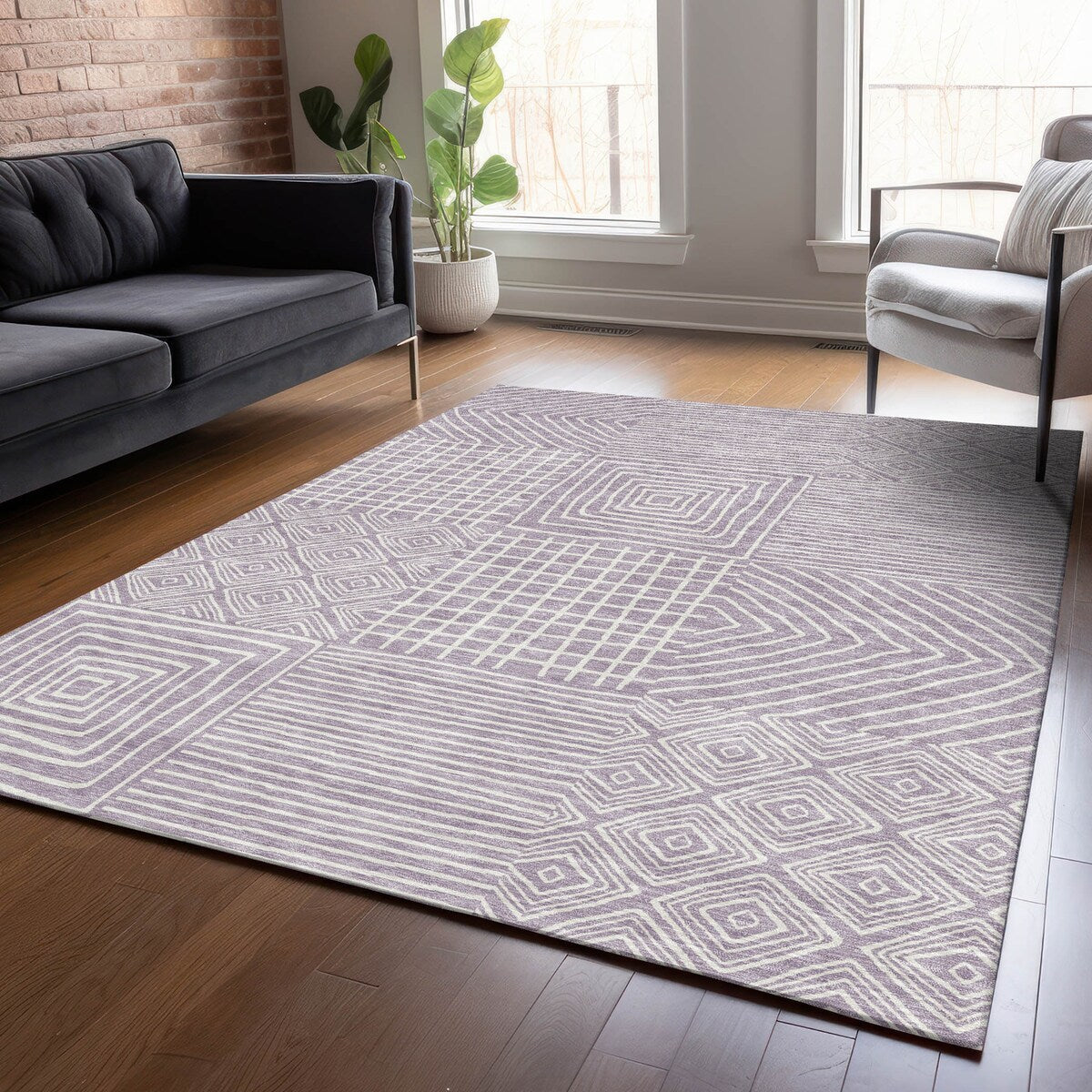 Tapis moderne en mosaïque Chantille lavable en machine pour intérieur/extérieur