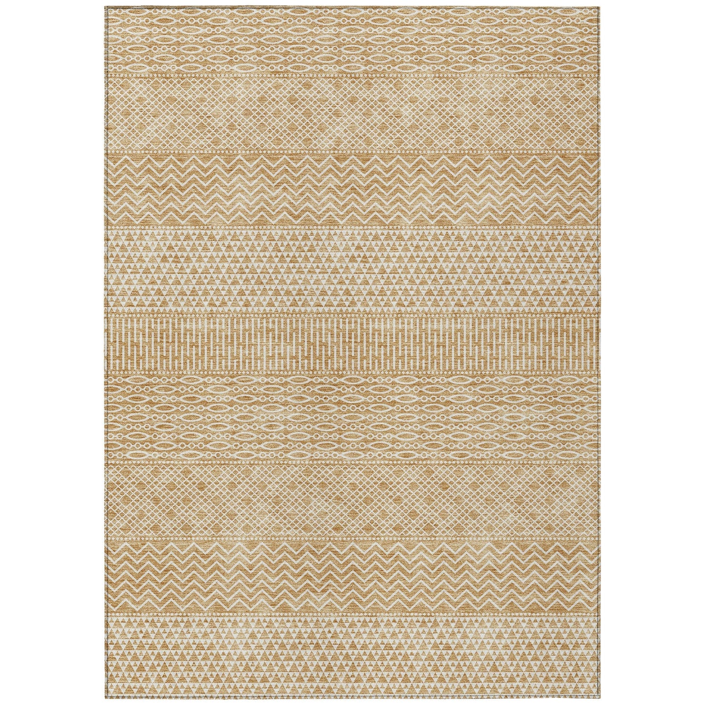 Tapis Chantille à rayures modernes, lavable en machine, pour intérieur et extérieur