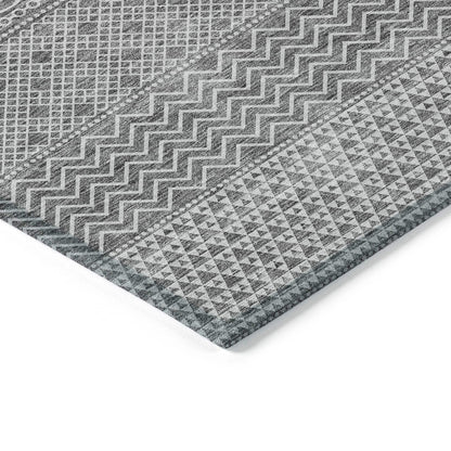 Tapis Chantille à rayures modernes, lavable en machine, pour intérieur et extérieur
