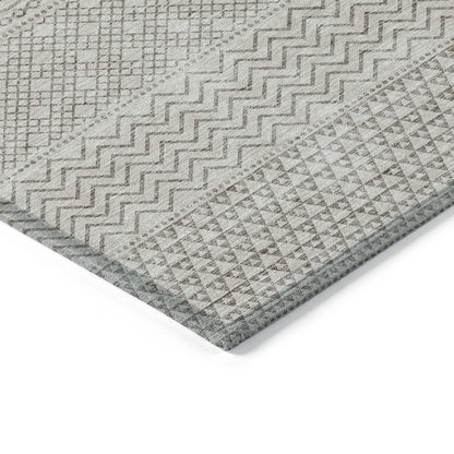 Tapis Chantille à rayures modernes, lavable en machine, pour intérieur et extérieur