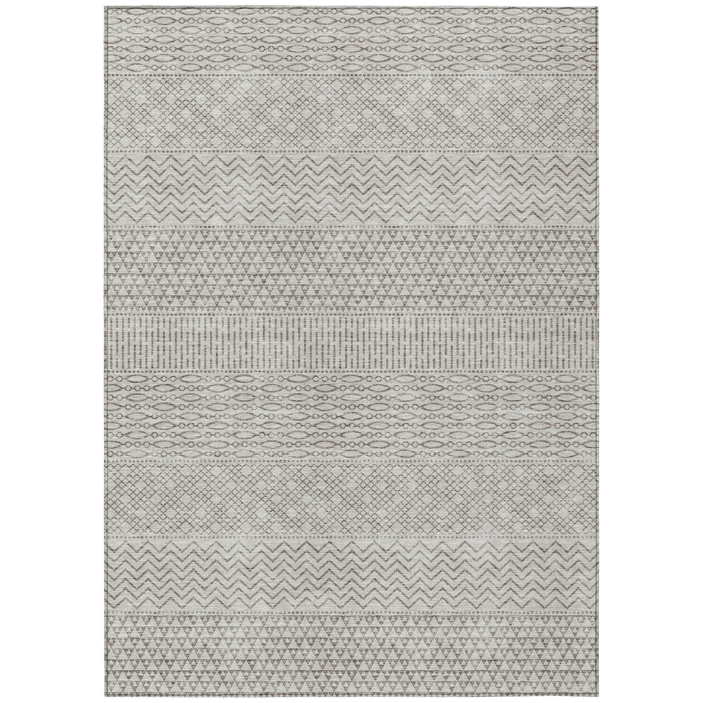 Tapis Chantille à rayures modernes, lavable en machine, pour intérieur et extérieur