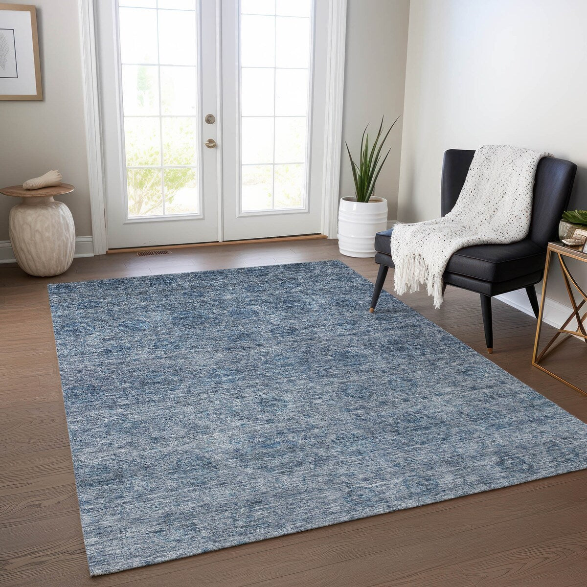 Tapis Chantille Damas Ombre lavable en machine pour intérieur/extérieur