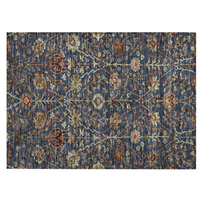 Tapis traditionnel Kashan Chantille lavable en machine pour intérieur/extérieur