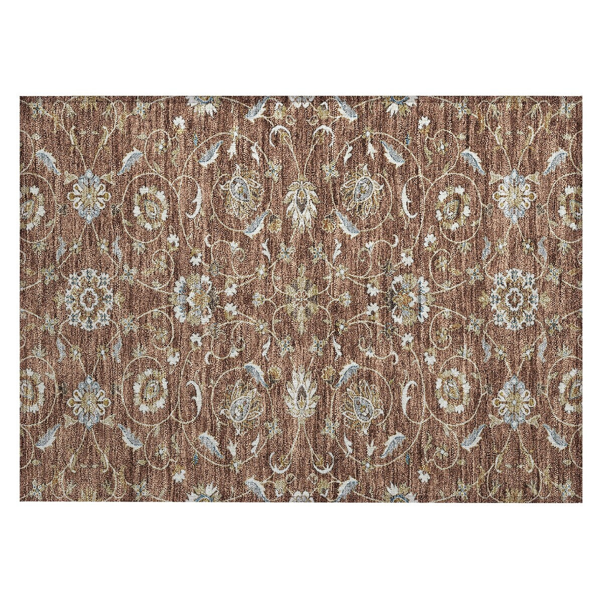 Tapis traditionnel KashanChantille lavable en machine pour intérieur/extérieur