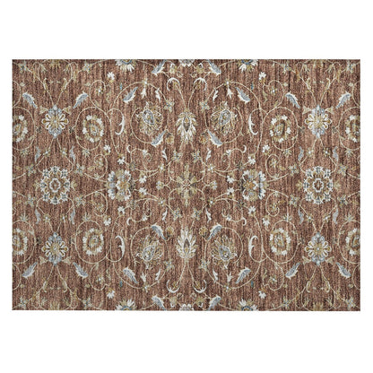 Tapis traditionnel KashanChantille lavable en machine pour intérieur/extérieur
