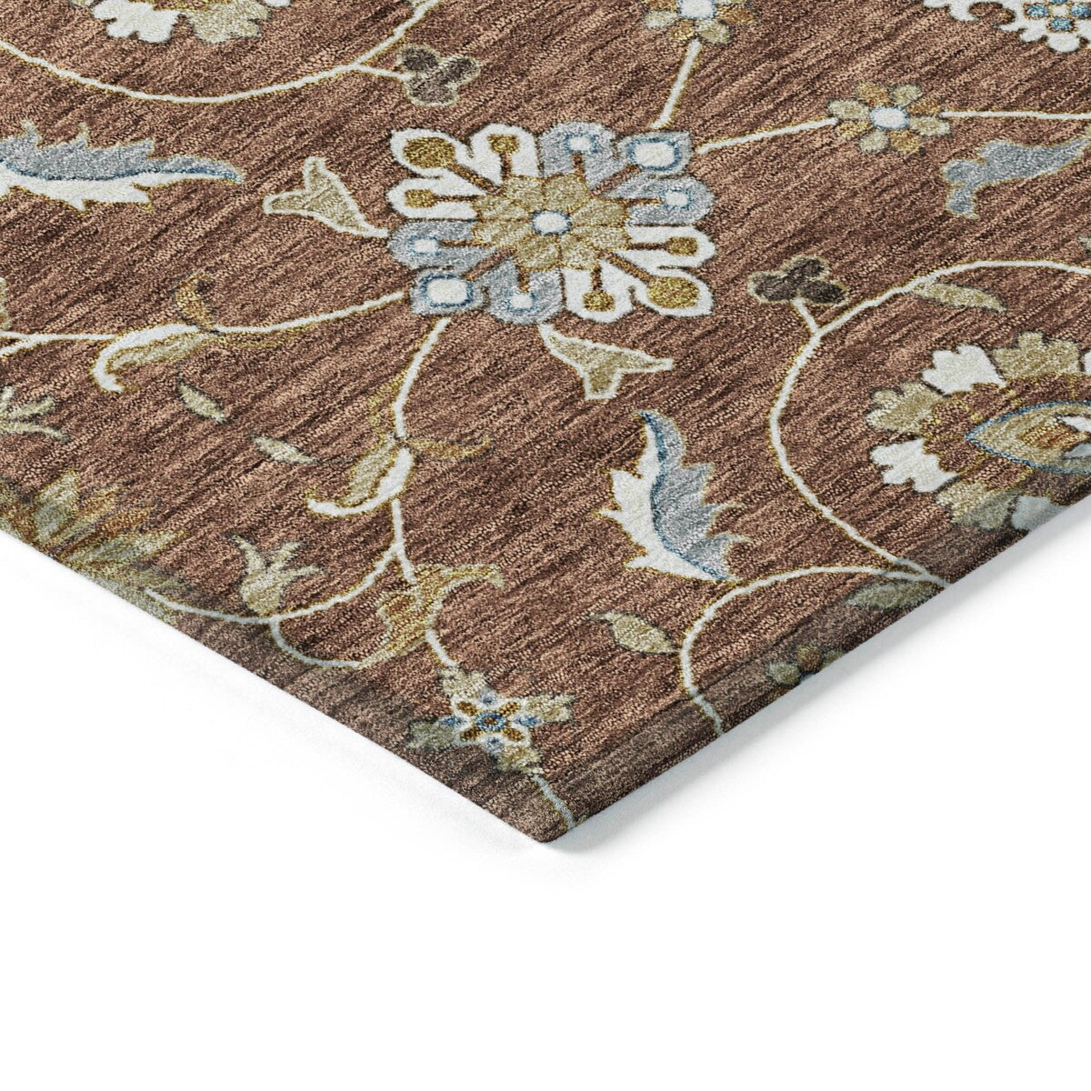 Tapis traditionnel KashanChantille lavable en machine pour intérieur/extérieur