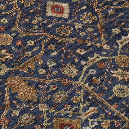 Tapis persan traditionnel en chantille lavable en machine pour intérieur/extérieur