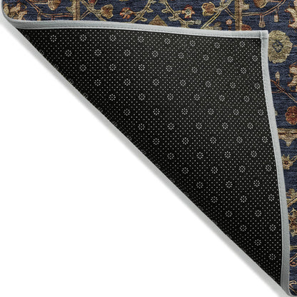 Tapis persan traditionnel en chantille lavable en machine pour intérieur/extérieur