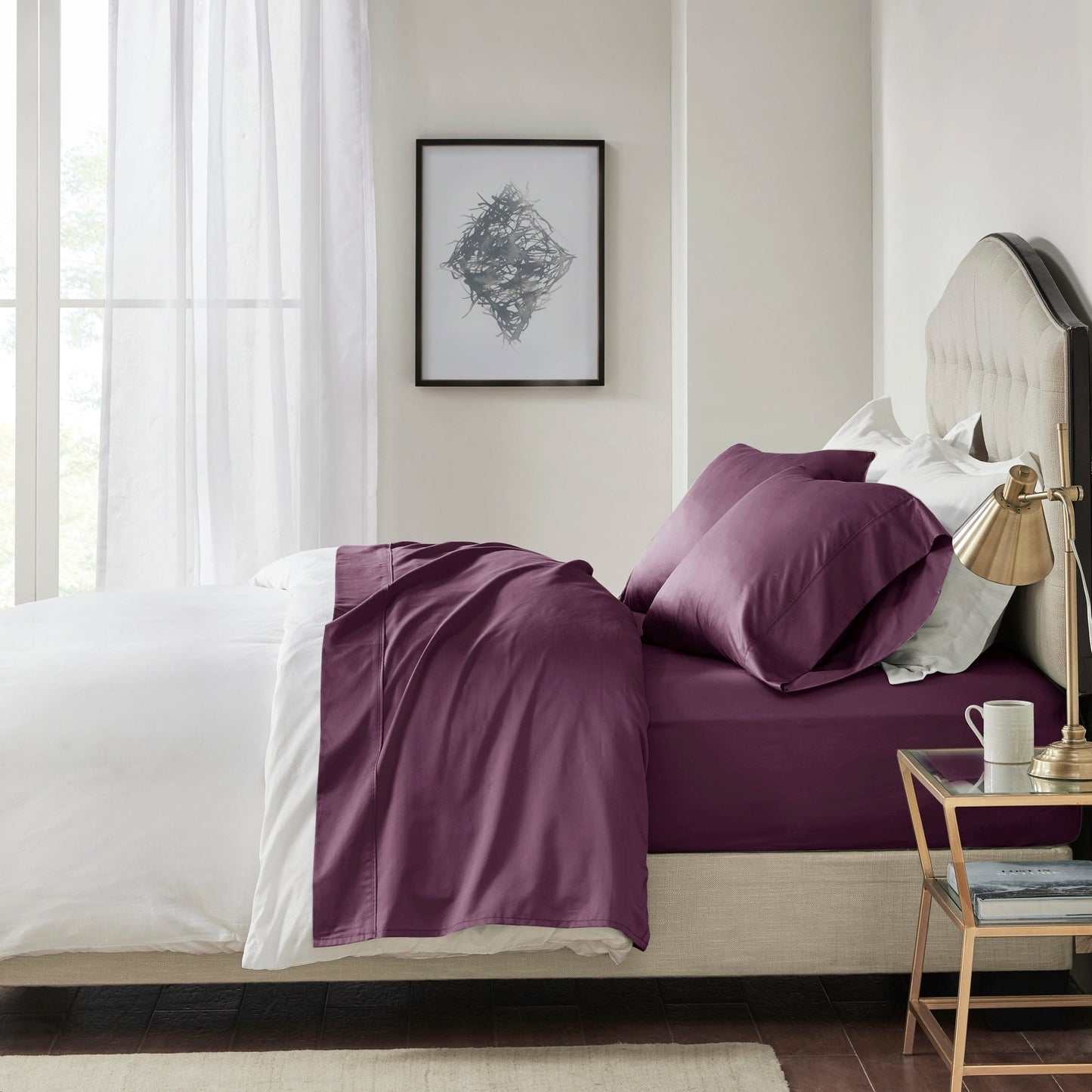 Ensemble de draps en coton Pima 600 fils Madison Park