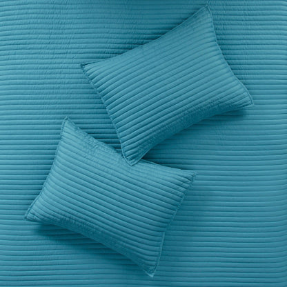 Collection de couettes et de courtepointes imprimées en seersucker 8 pièces Madison Park Anchorage