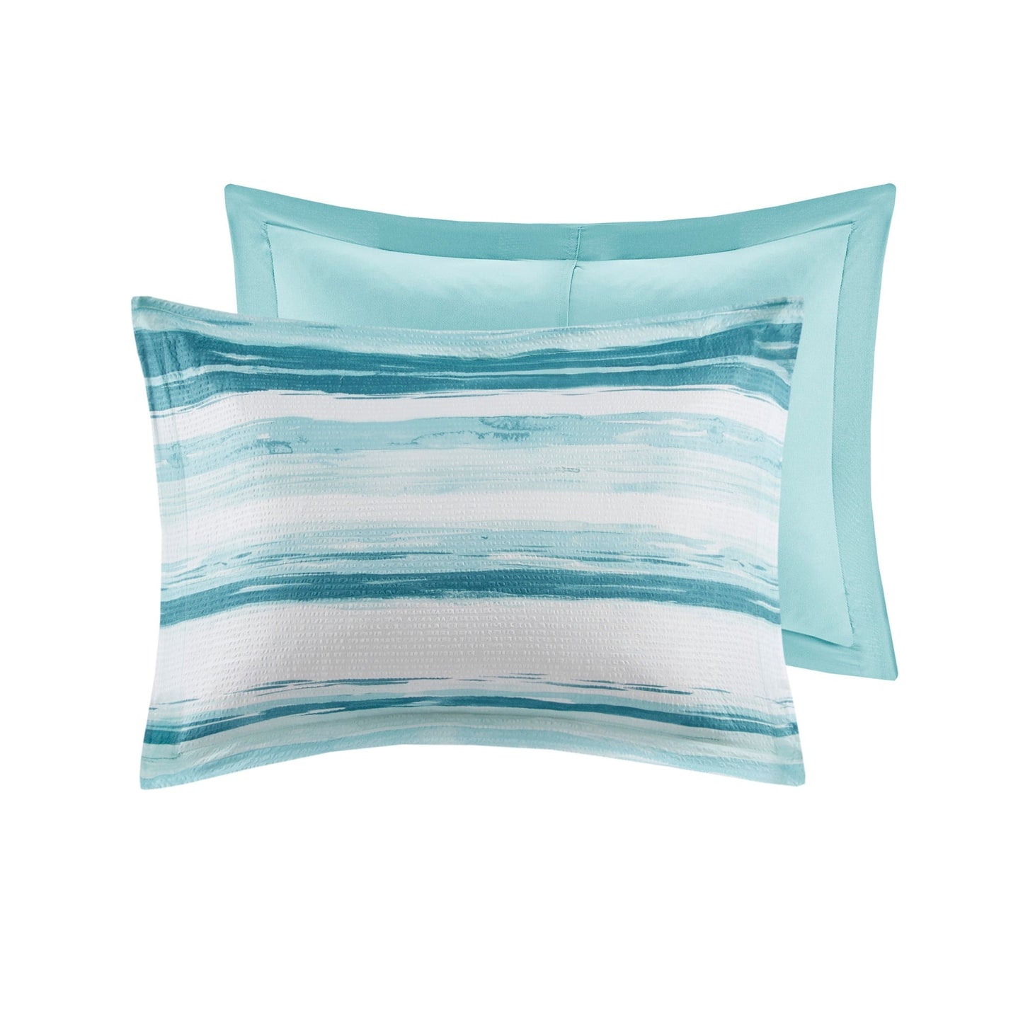 Collection de couettes et de courtepointes imprimées en seersucker 8 pièces Madison Park Anchorage