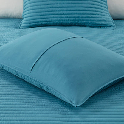 Collection de couettes et de courtepointes imprimées en seersucker 8 pièces Madison Park Anchorage