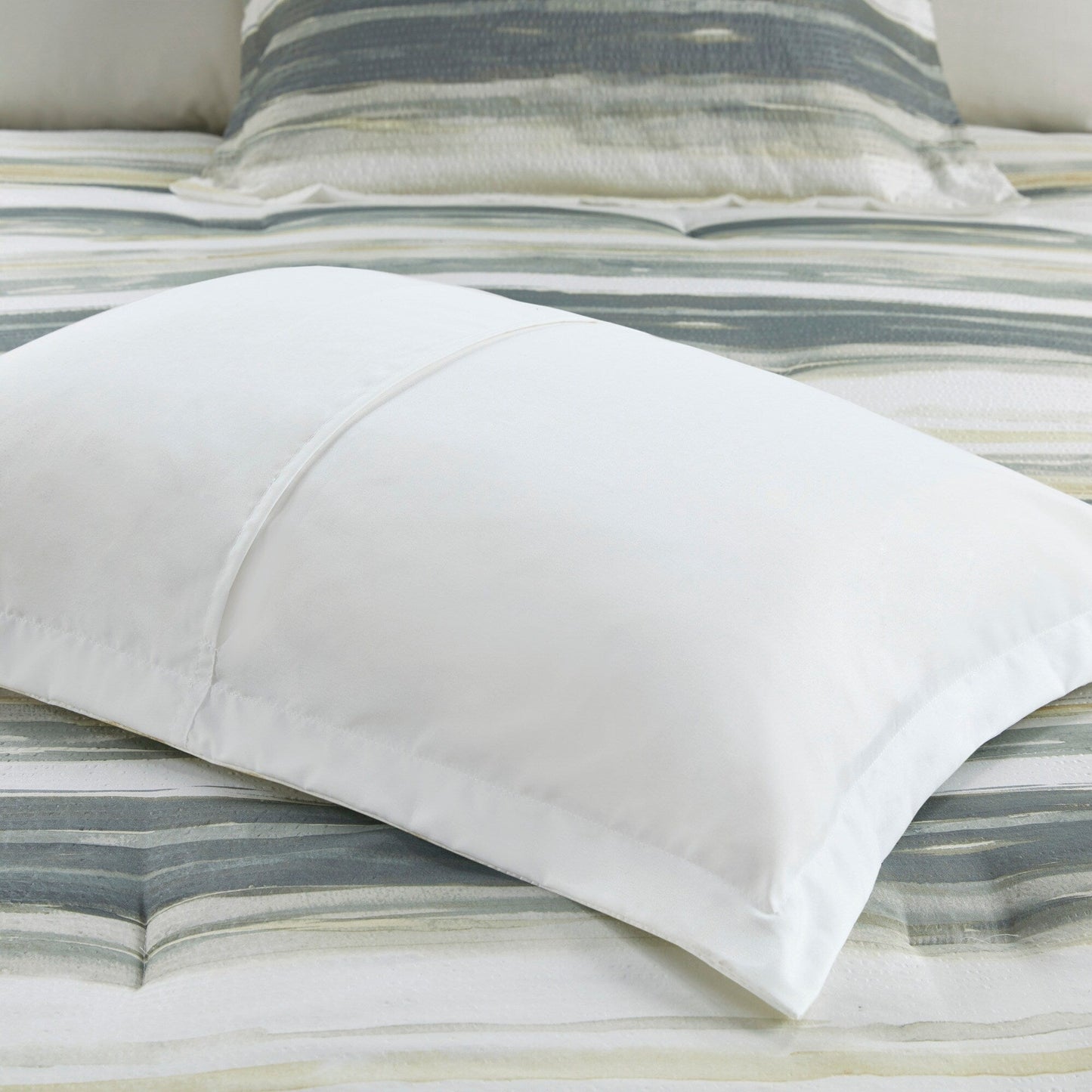 Collection de couettes et de courtepointes imprimées en seersucker 8 pièces Madison Park Anchorage