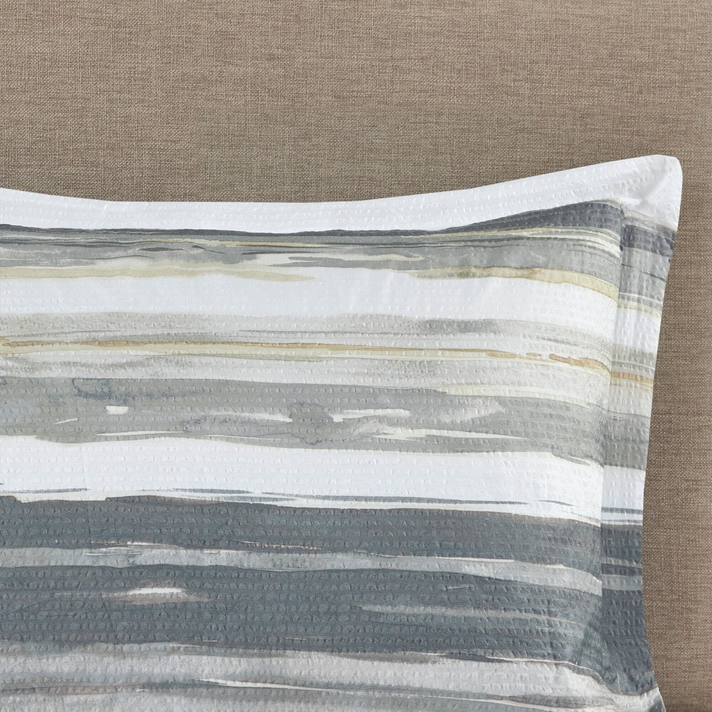 Collection de couettes et de courtepointes imprimées en seersucker 8 pièces Madison Park Anchorage