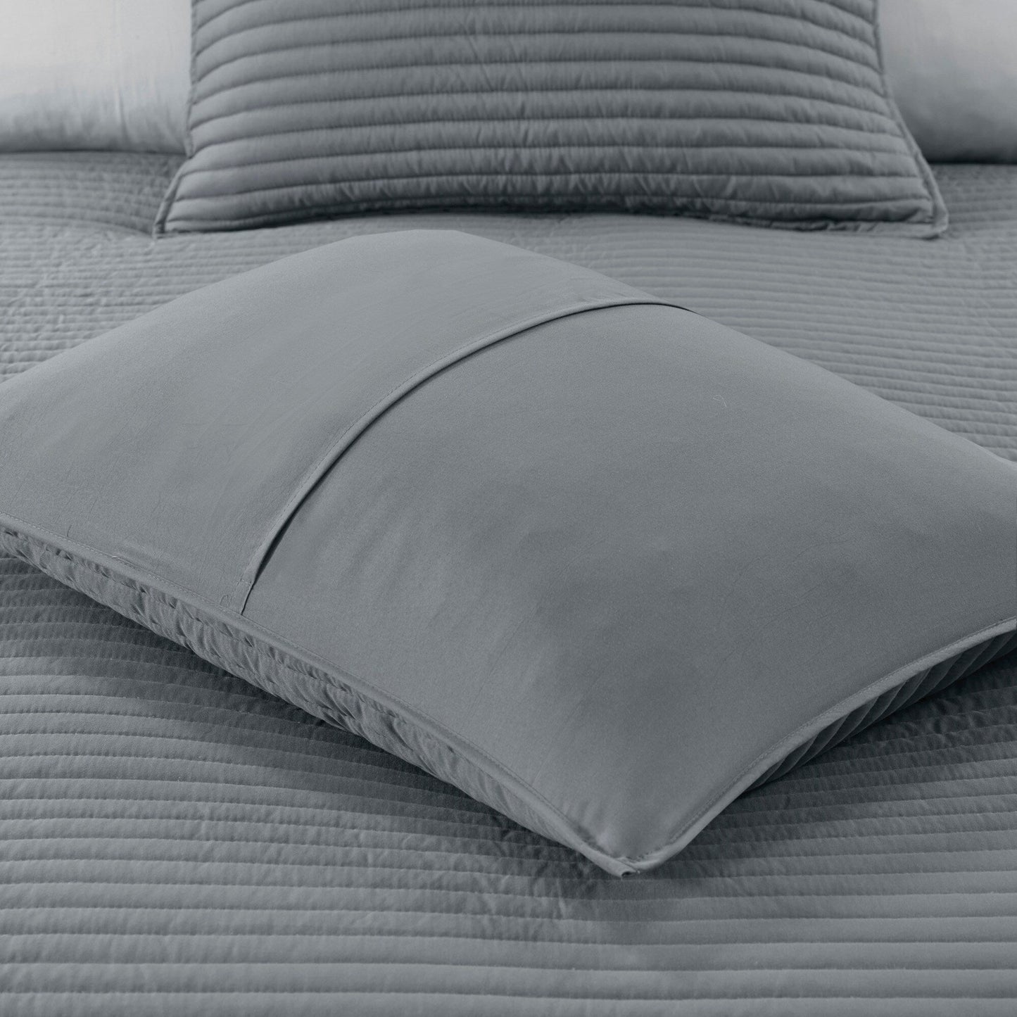 Collection de couettes et de courtepointes imprimées en seersucker 8 pièces Madison Park Anchorage