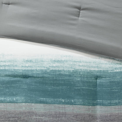 Ensemble de couette Madison Park Essentials Barret Aqua avec draps en coton