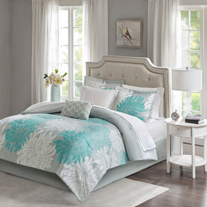 Ensemble de couette complet Madison Park Essentials Caldwell avec draps en coton