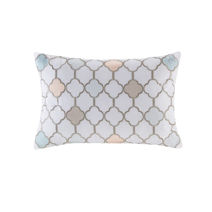 Ensemble de couette Madison Park Essentials Pelham Bay corail/vert avec draps en coton