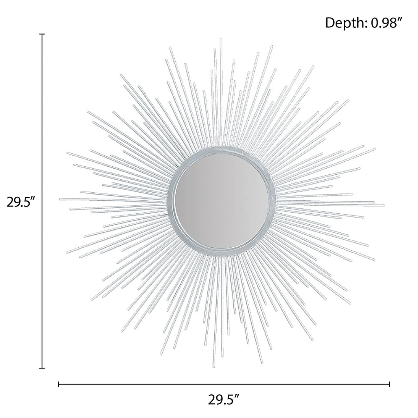 Miroir décoratif mural Madison Park Fiore Sunburst