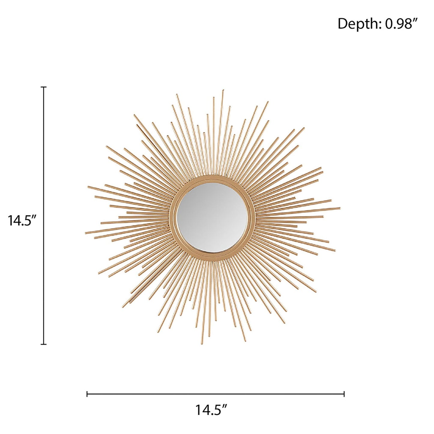 Miroir décoratif mural Madison Park Fiore Sunburst