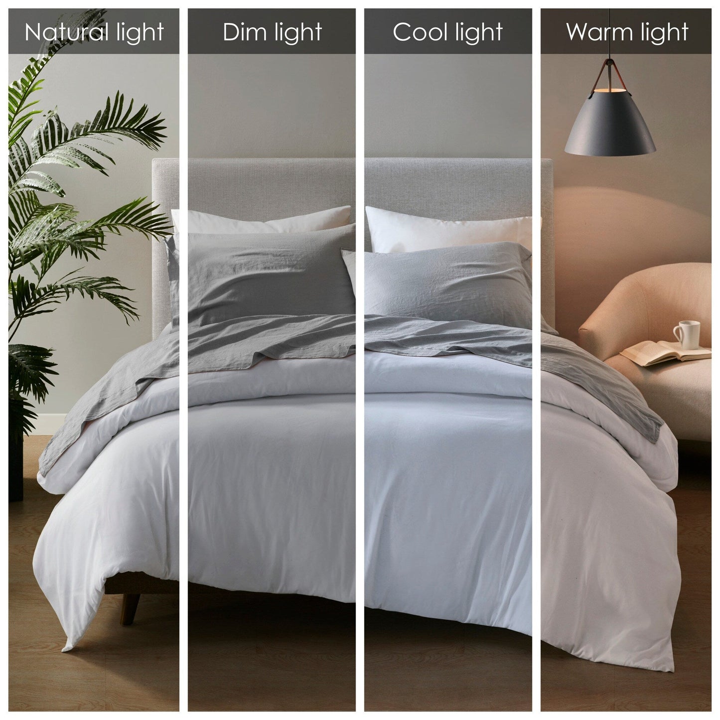 Ensemble de draps 4 pièces en lin mélangé Madison Park