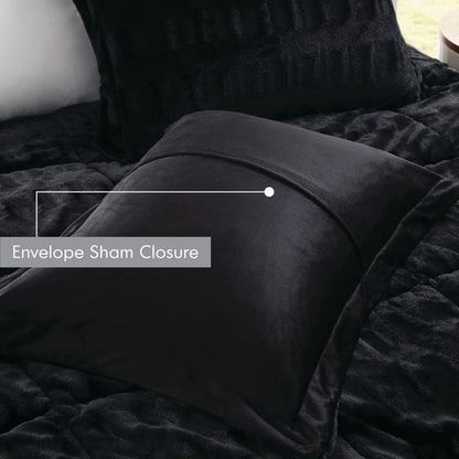 Ensemble de couette en fourrure longue imprimée Madison Park Margot