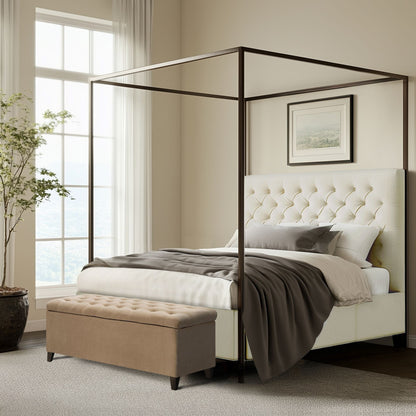 Banc de rangement capitonné Madison Park Sasha