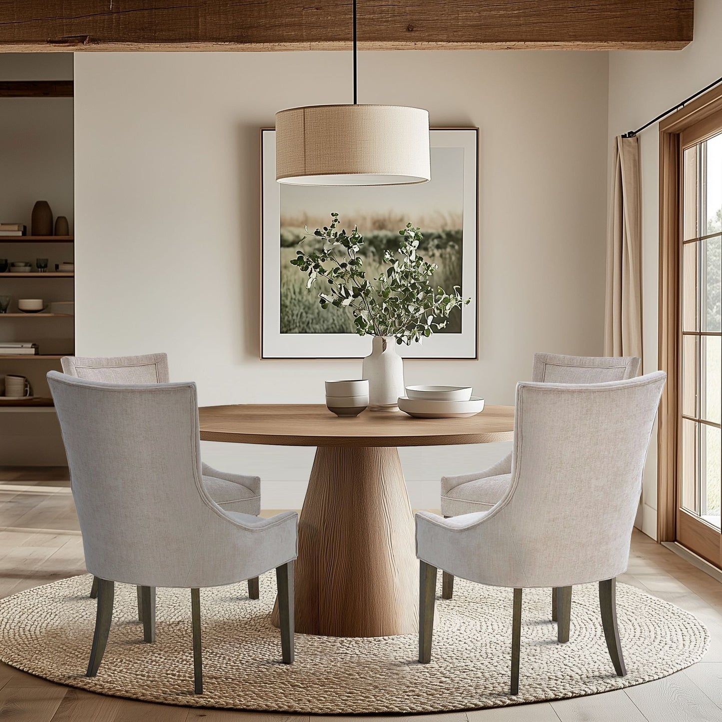 Chaises de salle à manger rembourrées Madison Park Signature Ultra avec pieds en bois (lot de 2) - Non disponible