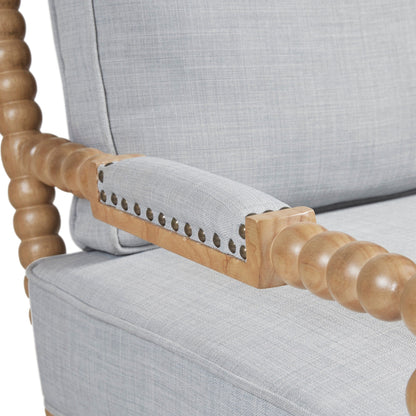 Fauteuil Madison Park Donohue à cadre en bois tourné