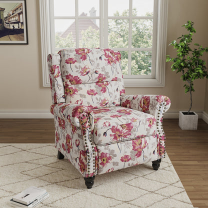 Fauteuils inclinables à dossier manuel avec garniture cloutée