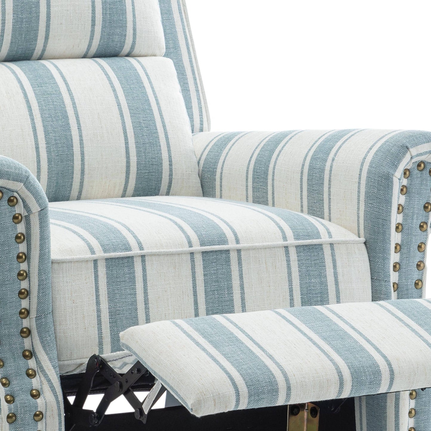 Fauteuils inclinables à dossier manuel avec garniture cloutée