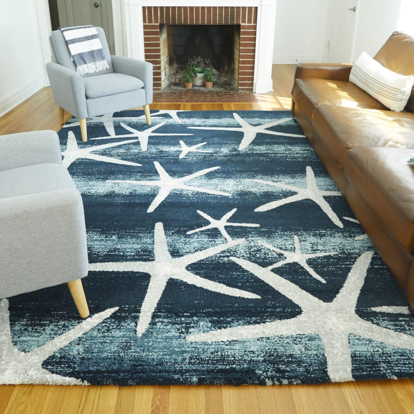 Tapis Martin Coastal Starfish Stripe