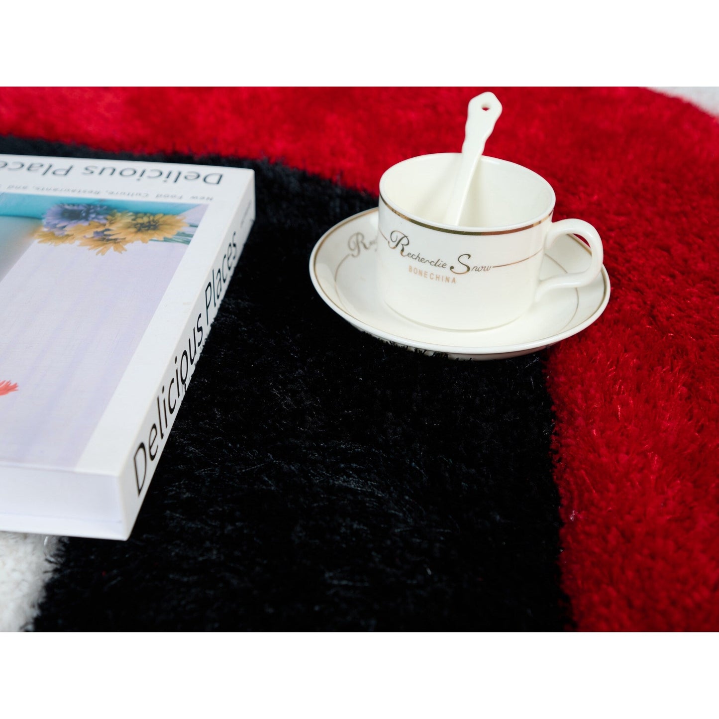 Tapis Mateos Shag à motif abstrait