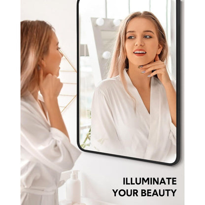 Miroir rond noir mat