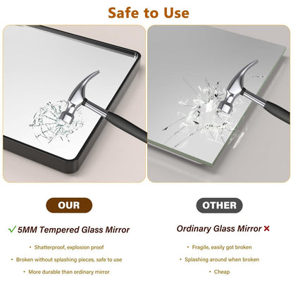 Miroir rond noir mat