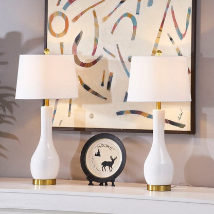 Ensemble de lampes de table en céramique 28,5 avec port USB (lot de 2)