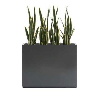 Jardinière métallique robuste pour plantes d'extérieur, 38 x 10 x 30 pouces (96,5 x 25,5 x 76 cm) avec séparateur en métal - 38 x 30 x 10