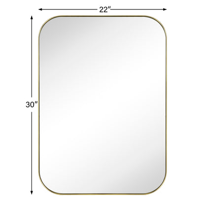 TEHOME Mid-Century Modern Chic Metal Rounded Wall Mirrors