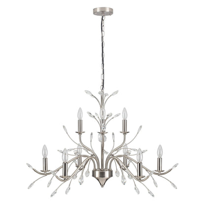 Lustre en cristal style bougie style rétro avec branches d'arbres