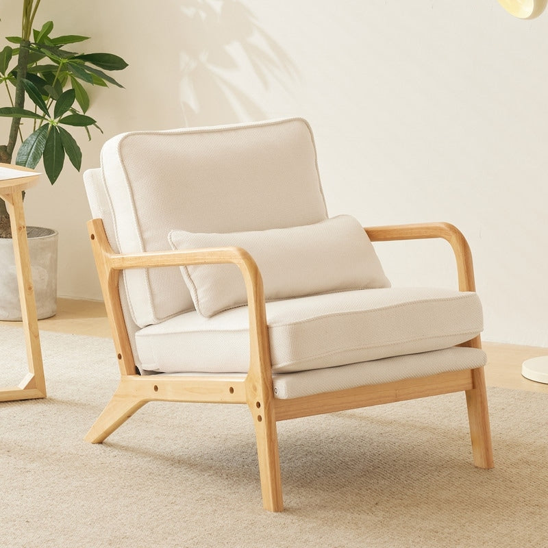 Fauteuil d'appoint rembourré de style moderne du milieu du siècle