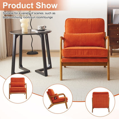 Fauteuil d'appoint rembourré de style moderne du milieu du siècle