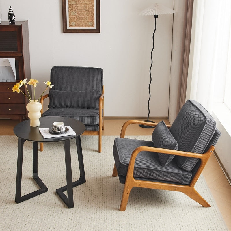 Fauteuil d'appoint rembourré de style moderne du milieu du siècle