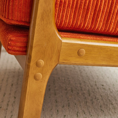 Fauteuil d'appoint rembourré de style moderne du milieu du siècle