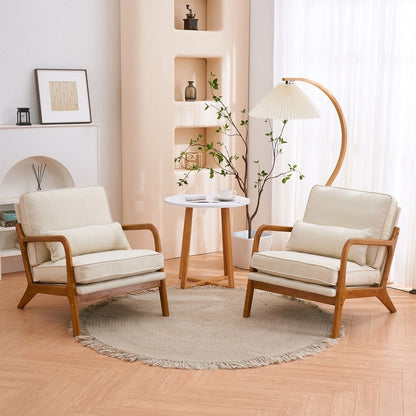 Fauteuil d'appoint rembourré de style moderne du milieu du siècle