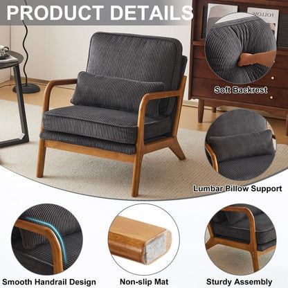 Fauteuil d'appoint rembourré de style moderne du milieu du siècle