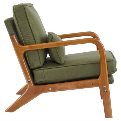 Fauteuil d'appoint rembourré de style moderne du milieu du siècle
